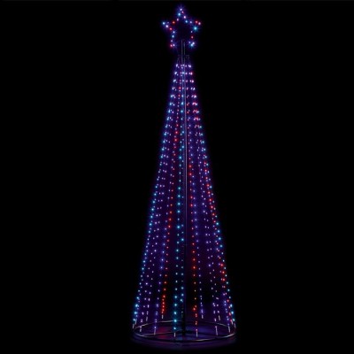 2.1m Flexbrights Pyramid Tree 580 LEDs - Rainbow